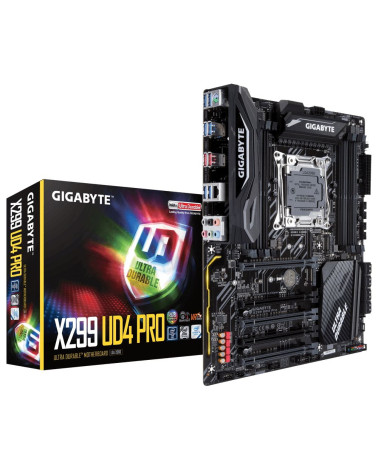 Материнская плата Gigabyte X299 UD4 Pro, Socket 2066, Intel®X299, 8xDDR4-2400, 5xPCI-Ex16, 8xSATA3,(RAID 0/1/5/10), 2xM.2, 8 Ch 