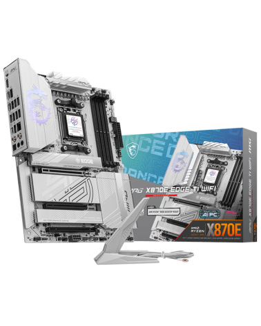 Материнская плата MSI MPG X870E EDGE TI WIFI X870E, AM5, 4*DDR5, 3*PCIEx16, 4*M.2, 3*TypeC, 5*USB3.2Gen2, 4*USB3.2Gen1, 4*USB2.0