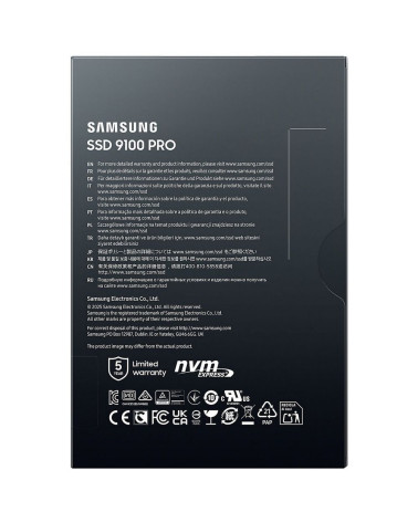 Твердотельный накопитель SSD Samsung MZ-VAP1T0BW M.2 2280 1TB 9100 PRO Black PCIe Gen5x4 RTL