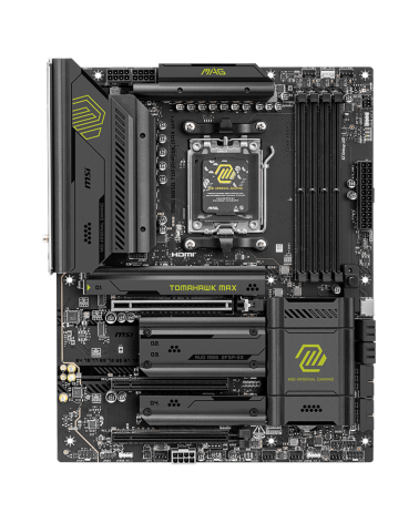 Материнская плата MSI MAG B850 TOMAHAWK MAX WIFI B850, AM5, 4*DDR5, 3*PCIEx16, 4*M.2, 4*TypeC, 2*USB3.2Gen2, 5*USB3.2Gen1, 8*USB