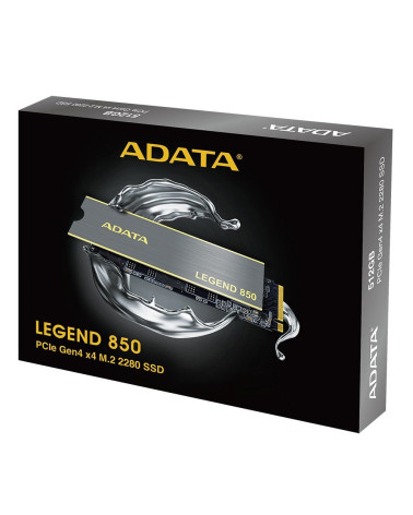 Твердотельный накопитель SSD ADATA ALEG-850-512GCS PCIe Gen4x4 with NVMe, 5000/2700, IOPS 380/530K, MTBF 2M, 3D NAND, 500TBW, 0,