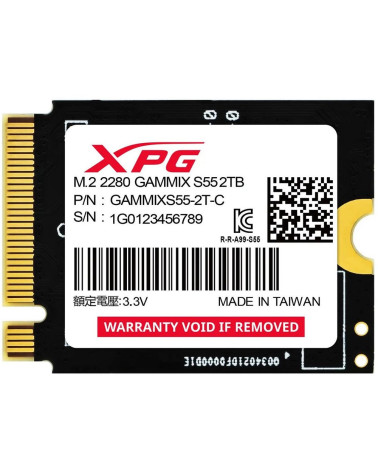 Твердотельный накопитель SSD ADATA M.2 2280 2TB XPG GAMMIX S55 PCIe Gen4x4 with NVMe 5000/3700, 3D ТLC NAND