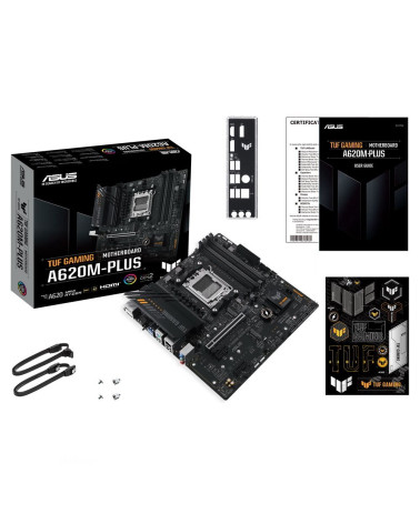 Материнская плата ASUS TUF GAMING A620M-PLUS AM5 mATX 4xDDR5 PCIEx16 2xPCIEx1 2xM.2 2xDP HDMI 2.5GLAN