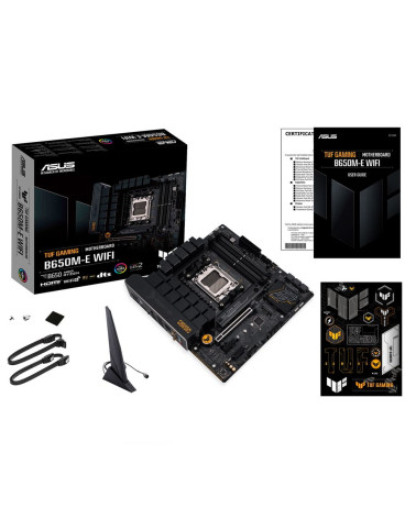 Материнская плата ASUS TUF GAMING B650M-E WIFI AM5 mATX 4xDDR5 PCIEx16 2xPCIEx1 2xM.2 USB-C HDMI 2xDP 2.5GLAN Wi-Fi 6