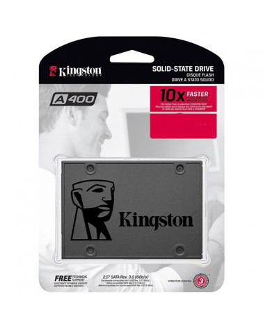 Твердотельный накопитель SSD Kingston A400 SA400S37/240G 240GB 2.5" Client  SATA 6Gb/s, 500/350, MTBF 1M, TLC, 80TBW, RTL 10 (26