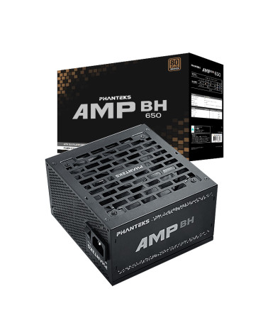 Блок питания PHANTEKS AMP BH 650W (Без кабеля 12V-2x6 (12+4pin), 80 Plus Bronze, ATX 3.1, APFC, 120mm Fan, Black) / PH-P650B_BK0