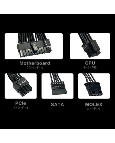 Блок питания PHANTEKS AMP BH 650W (Без кабеля 12V-2x6 (12+4pin), 80 Plus Bronze, ATX 3.1, APFC, 120mm Fan, Black) / PH-P650B_BK0