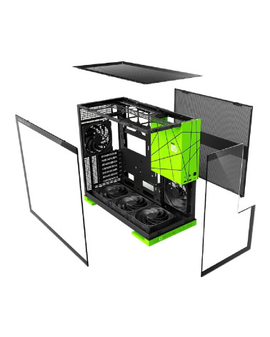 Корпус Geometric Future Model 5 NV Style Limited Edition with fans / mid tower, E-ATX / 5x140mm ARGB fans / 1AM5WKNV01100