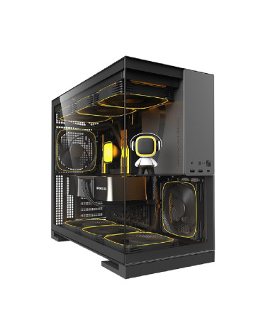 Корпус Geometric Future Model 5 Black Gray with fans / mid tower, E-ATX / 5x140mm ARGB fans / 1AM5WKBK02100