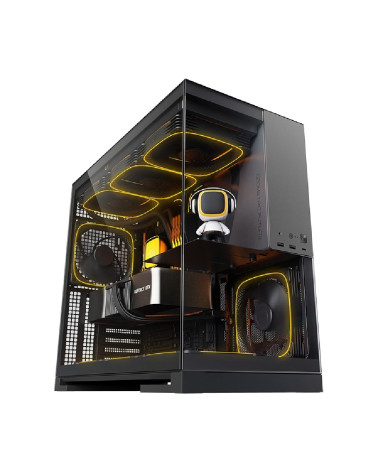 Корпус Geometric Future Model 5 Black Gray with fans / mid tower, E-ATX / 5x140mm ARGB fans / 1AM5WKBK02100
