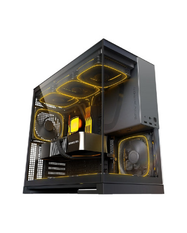 Корпус Geometric Future Model 5 Black Gray with fans / mid tower, E-ATX / 5x140mm ARGB fans / 1AM5WKBK02100