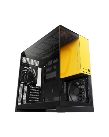 Корпус Geometric Future Model 5 Black Yellow with fans / mid tower, E-ATX / 5x140mm ARGB fans / 1AM5WKBY01100