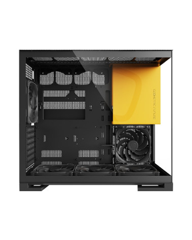Корпус Geometric Future Model 5 Black Yellow with fans / mid tower, E-ATX / 5x140mm ARGB fans / 1AM5WKBY01100