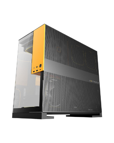 Корпус Geometric Future Model 5 Black Yellow with fans / mid tower, E-ATX / 5x140mm ARGB fans / 1AM5WKBY01100