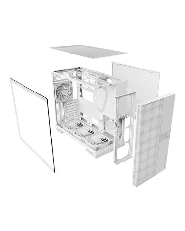 Корпус Geometric Future Model 5 Vent White with fans / mid tower, E-ATX / 5x140mm ARGB fans / 1AM5VTWT01100