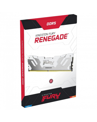 Модуль памяти Kingston 24GB DDR5 8400 CUDIMM FURY Renegade Silver/White Gaming Memory Non-ECC, CL40, 1.45V, Heat Shield, XMP, RT