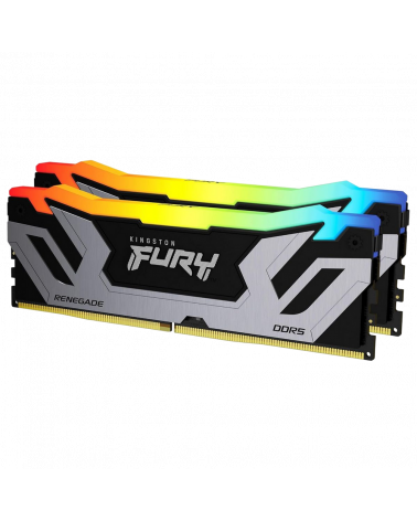 Модуль памяти Kingston KF584CU40RSAK2-48 48GB DDR5 8400 CUDIMM FURY Renegade Silver/Black RGB Gaming Memory Non-ECC, CL40, 1.45V