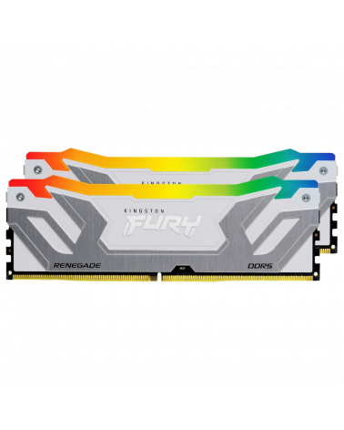 Модуль памяти Kingston KF584CU40RWAK2-48 48GB DDR5 8400 CUDIMM FURY Renegade Silver/White RGB Gaming Memory Non-ECC, CL40, 1.45V