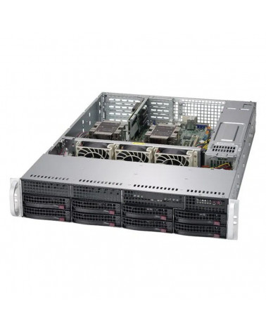 Платформа системного блока SuperMicro SYS-6029P-WTR 2U, 2xLGA3647, 12xDDR4, 8x3.5, 2x1GbE, 1xM.2 PCIE, 6xPCIE x8, 2x1000W (825TQ