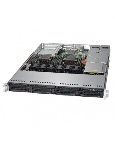 Платформа системного блока SuperMicro SYS-6019P-WTR 1U, 2xLGA3647 (up to 165W), 12xDDR4, 4x3.5, 2x1GbE, 3xPCIE, 2x750W (815TQC-R