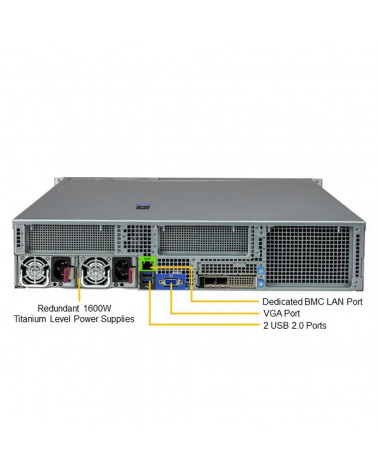 Платформа системного блока SuperMicro SYS-221H-TN24R 2U Hyper with 24 hot-swap 2.5" NVMe/SAS/SATA bays and 4 PCIe 5.0 x16 slots 
