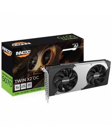 Видеокарта INNO3D RTX5070 TWIN X2 ОС 12GB GDDR7 192bit 3xDP HDMI 2FAN RTL