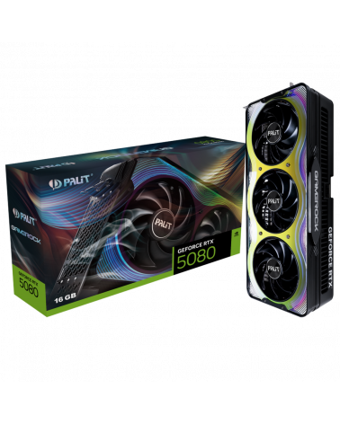 Видеокарта Palit RTX5080 GAMEROCK 16GB GDDR7 256bit 3xDP HDMI 3FAN RTL
