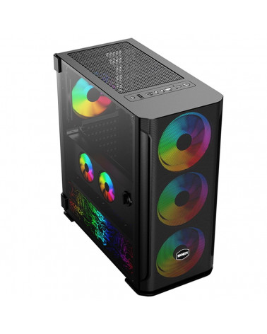 Корпус SOEYI «AX1-B10 SOEYI ATX case with black coating front panel with flat small mesh, without»