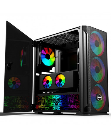 Корпус SOEYI «AX1-B10 SOEYI ATX case with black coating front panel with flat small mesh, without»