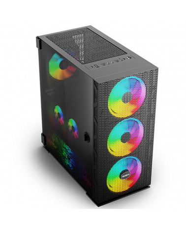 Корпус SOEYI «AX8-B20 SOEYI ATX case with black coating front panel with flat bigger mesh, without»