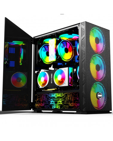 Корпус SOEYI «AX8-B20 SOEYI ATX case with black coating front panel with flat bigger mesh, without»