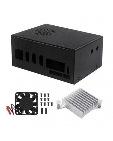 Корпус Orange pi 5 plus metal case + heatsink +fan, Type 1