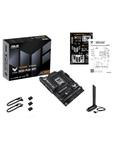 Материнская плата ASUS TUF GAMING B850-PLUS WIFI AM5 ATX 4xDDR5 2xPCIEx16 2xPCIEx1 3xM.2 USB-C DP HDMI 2.5GLAN Wi-Fi 7