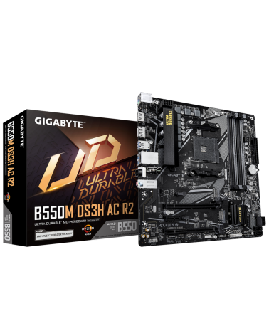 Материнская плата Gigabyte B550M DS3H AC R2, RTL