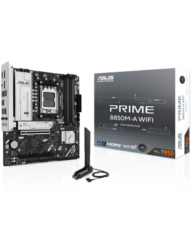 Материнская плата ASUS PRIME B850M-A WIFI AM5 mATX 4хDDR5 2xPCIEx16 3xM.2 2хDP HDMI 2.5GLAN Wi-Fi 6