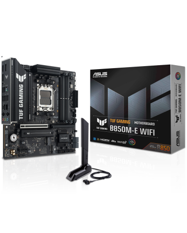 Материнская плата ASUS TUF GAMING B850M-E WIFI AM5 mATX 4хDDR5 PCIEx16 PCIEx1 3xM.2 USB-C 2хDP HDMI 2.5GLAN Wi-Fi 6Е