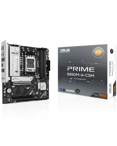 Материнская плата ASUS PRIME B850M-A-CSM AM5 mATX 4xDDR5 2xPCIEx16 3xM.2 2xDP HDMI 2.5GLAN