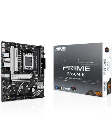 Материнская плата ASUS PRIME B850M-K AM5 mATX 2xDDR5 2xPCIEx16 2xM.2 DP HDMI 2.5GLAN
