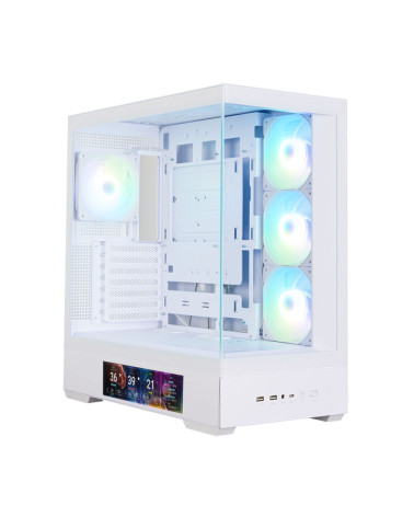Корпус для ПК Zalman P40 DS White ATX Mid Tower PC Case, 120mm ARGB Fanx4