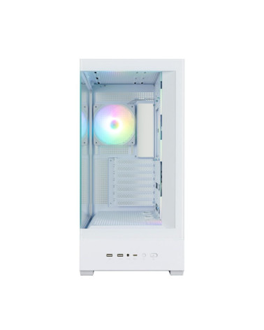 Корпус для ПК Zalman P40 DS White ATX Mid Tower PC Case, 120mm ARGB Fanx4
