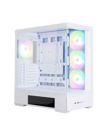 Корпус для ПК Zalman P40 DS White ATX Mid Tower PC Case, 120mm ARGB Fanx4