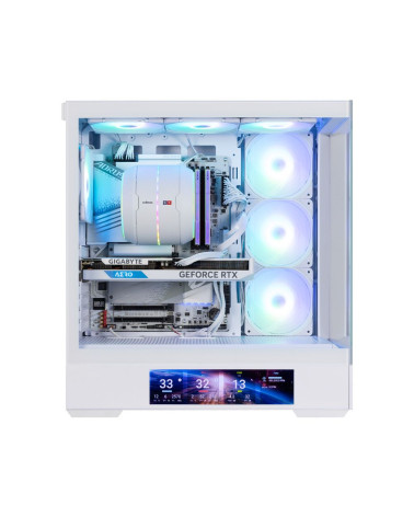 Корпус для ПК Zalman P40 DS White ATX Mid Tower PC Case, 120mm ARGB Fanx4