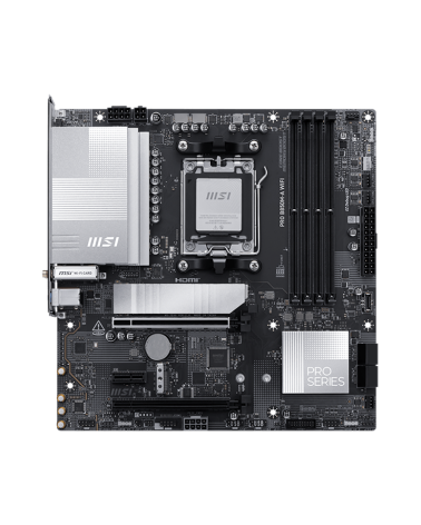 Материнская плата MSI PRO B850M-A WIFI B850, AM5, 4*DDR5, 2*PCIEx16, 1*PCIEx1, 2*M.2, 3*TypeC, 3*USB3.2Gen2, 5*USB3.2Gen1, 4*USB