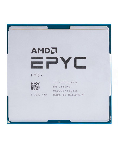 Центральный Процессор AMD EPYC 9754 128 Cores, 256 Threads, 2.25/3.1GHz, 256M, DDR5-4800, 2S, 320/400W OEM 
