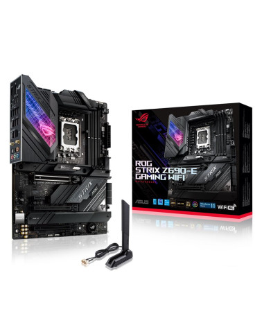 Материнская плата ASUS ROG STRIX Z690-E GAMING WIFI LGA1700 ATX 4xDDR5 3xPCIEx16 PCIEx1 3xM.2 2xUSB-C DP HDMI 2.5GLAN Wi-Fi 6E 5
