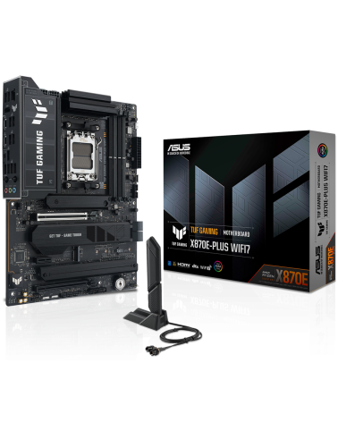 Материнская плата ASUS TUF GAMING X870E-PLUS WIFI7 AM5 ATX 4xDDR5 2xPCIEx16 PCIEx1 4xM.2 2хUSB-C HDMI 2.5GLAN Wi-Fi 7