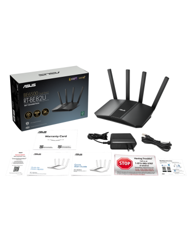 Маршрутизатор ASUS RT-BE82U WiFi 7 4x2.5G USB 5764+688Mbps 5GHz/2.4GHz