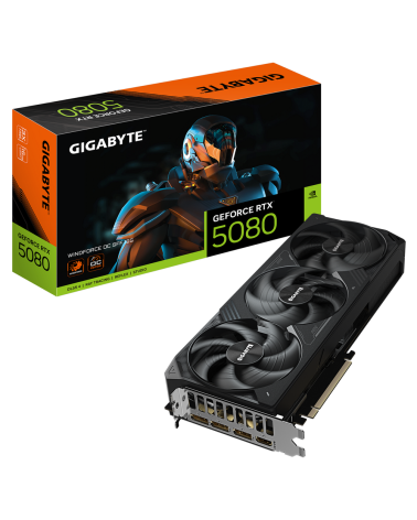 Видеокарта Gigabyte RTX5080 WINDFORCE OC SFF 16GB GDDR7 256bit 3xDP HDMI 3FAN RTL