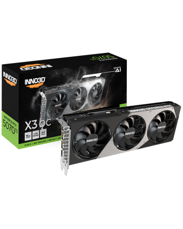 Видеокарта INNO3D RTX5070Ti X3 OC 16GB GDDR7 256bit 3xDP HDMI 3FAN RTL