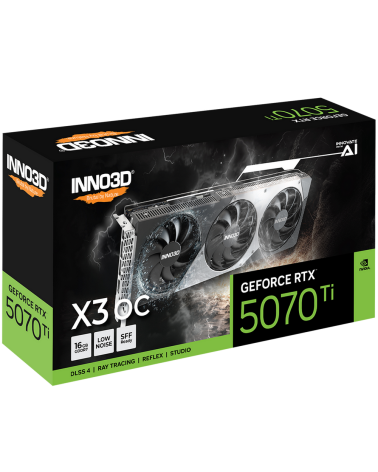 Видеокарта INNO3D RTX5070Ti X3 OC 16GB GDDR7 256bit 3xDP HDMI 3FAN RTL
